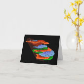 キノコの棚でのゴルフ カード (黄色い花)