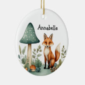 キノコの森とキツネオーナメント セラミックオーナメント (右)
