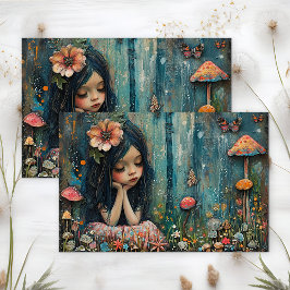 キノコの森の妖精の切り離し 薄葉紙