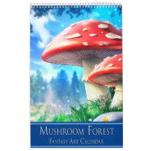 キノコの森の幻想芸術カレンダー