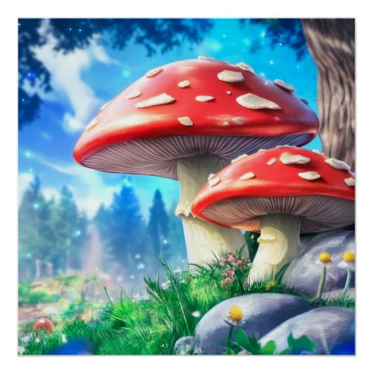 キノコの森の幻想芸術 ポスター (正面)