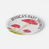 キノコの森の水の色の赤自然 ペーパープレート (アングル)