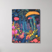 キノコの森は魔法の森 キャンバスプリント (正面)