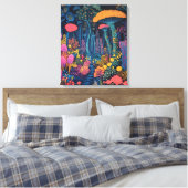 キノコの森は魔法の森 キャンバスプリント (インサイチュ (寝室))