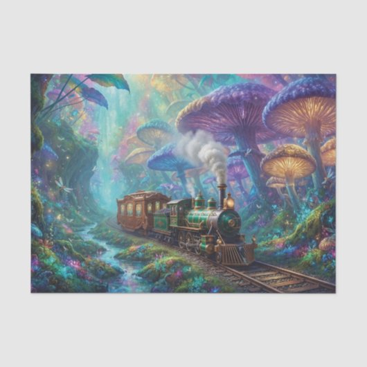 キノコの森を旅する魔法の列車 薄葉紙 (正面)