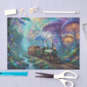 キノコの森を旅する魔法の列車 薄葉紙 (クラフト)