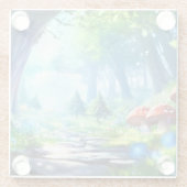 キノコの森  ガラスコースター (裏面)