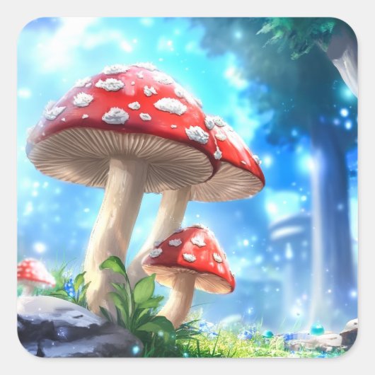 キノコの森 スクエアシール (正面)