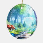キノコの森  セラミックオーナメント (左)
