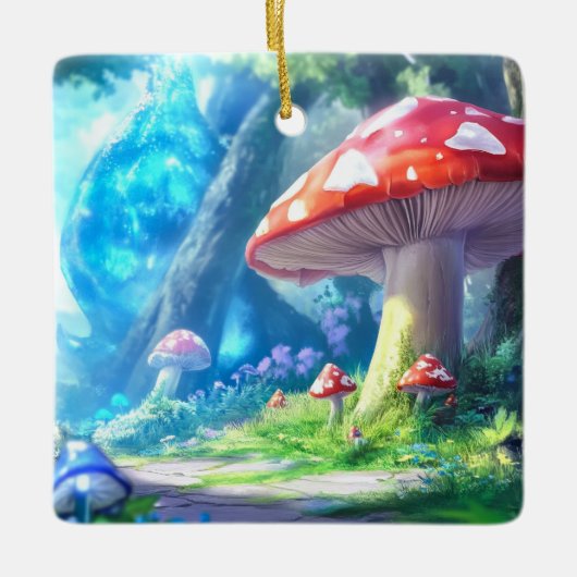 キノコの森 セラミックオーナメント (正面)
