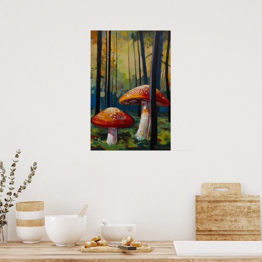 キノコの森 ポスター (キッチン)