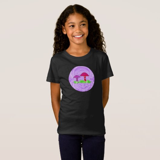 キノコの植物デザインTシャツ Tシャツ (正面フル)