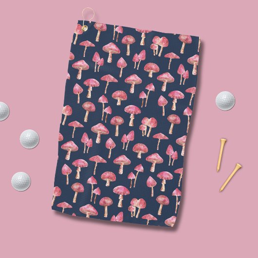 キノコの水のカラーパターン ゴルフタオル