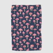 キノコの水のカラーパターン ゴルフタオル (正面)