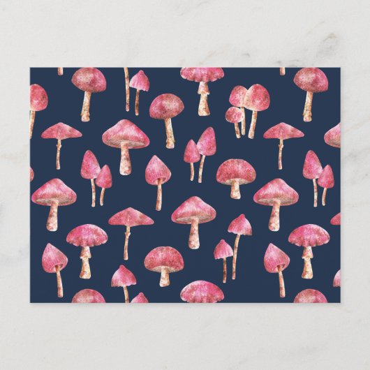 キノコの水のカラーパターン ポストカード (正面)