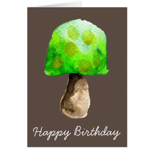 キノコの水の緑の色かわいい菌類 (正面)