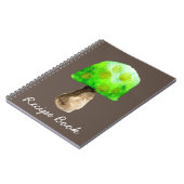 キノコの水の緑の色かわいい菌類 ノートブック (左側)