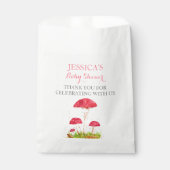 キノコの水の色かわいい赤ちゃんシャワー フェイバーバッグ (正面)