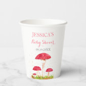 キノコの水の色かわいい赤ちゃんシャワー 紙コップ (裏面)