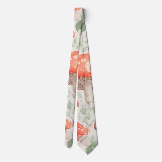 キノコの水の色のパタカラフルーンパーソナライズされた ネクタイ (裏面)