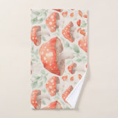 キノコの水の色のパタカラフルーンパーソナライズされた バスタオルセット (ハンドタオル)