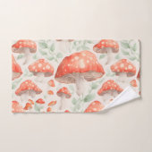 キノコの水の色のパタカラフルーンパーソナライズされた バスタオルセット (ハンドタオル)