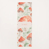 キノコの水の色のパタカラフルーンパーソナライズされた ヨガマット (正面)