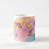 キノコの水絵画色 コーヒーマグカップ (中央)