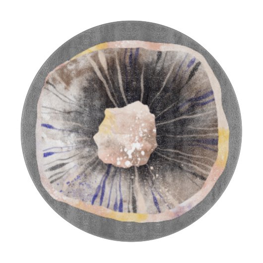 キノコの水色 カッティングボード (正面)