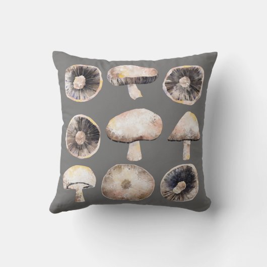 キノコの水色 クッション (裏面)