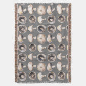 キノコの水色 スローブランケット (正面縦)