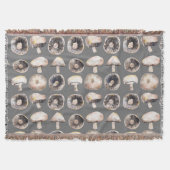 キノコの水色 スローブランケット (正面)