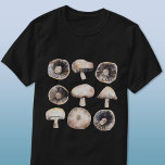キノコの水色 Tシャツ<br><div class="desc">茶色と灰色の絵画ニュートラルシェードのキノコのミニマルな水色。オリジナルアートby Nic Squirrell.ベジタリアン、ビーガン、調理師、シェフに最適。</div>