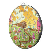 キノコの漫画のフィールド ダーツボード (正面右)