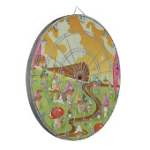 キノコの漫画のフィールド ダーツボード (正面左)