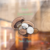 キノコの漫画イラストレーション ウィンドウサイン (シート2)