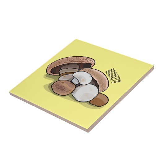 キノコの漫画イラストレーション タイル (側面)