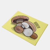 キノコの漫画イラストレーション ドアマット (アングル)