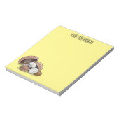 キノコの漫画イラストレーション ノートパッド (回転)