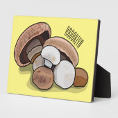 キノコの漫画イラストレーション フォトプラーク (側面)