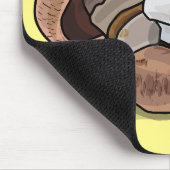 キノコの漫画イラストレーション マウスパッド (コーナー)