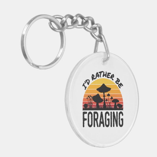 キノコの狩り私はむしろフォーミングしたい キーホルダー (正面左)