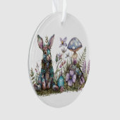 キノコの神秘的なウサギ オーナメント (正面)