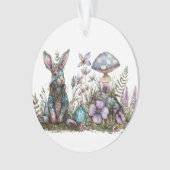キノコの神秘的なウサギ オーナメント (正面)