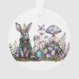 キノコの神秘的なウサギ オーナメント