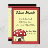 キノコの移動発表 案内ポストカード (正面/裏面)