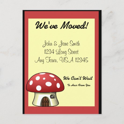 キノコの移動発表 案内ポストカード (正面)