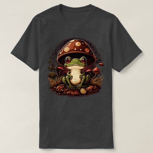 キノコの美容カエル7 Tシャツ (デザイン正面)
