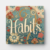 キノコの習慣感動的フローラかわいらし フォトプラーク (正面)