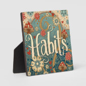 キノコの習慣感動的フローラかわいらし フォトプラーク (正面)